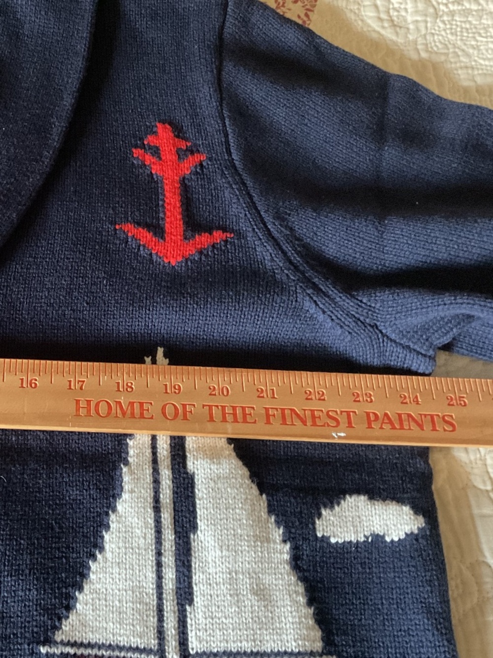 NWT Marine Navy Blue Cotton Long Sleeves Knit Vacation Open Front Woman Jacket - Picture 13 of 15